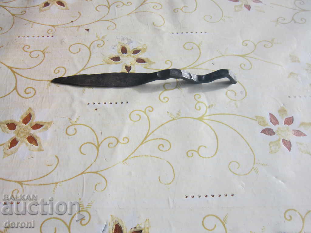 Unique forged knife for dagger iron letters - 5