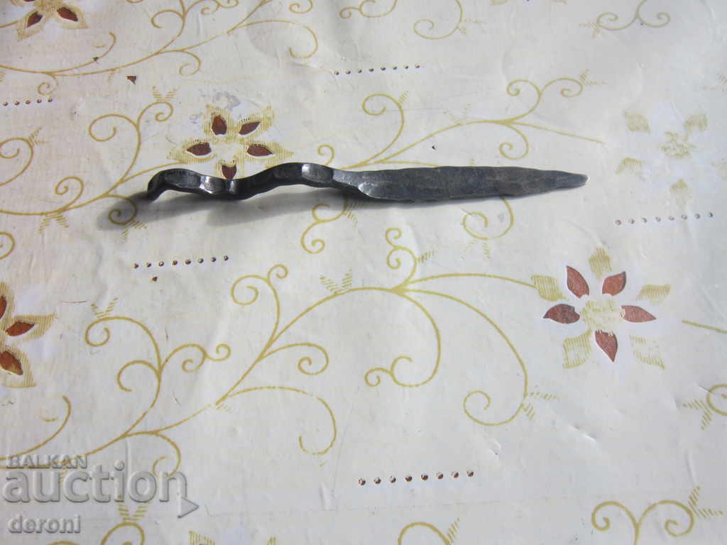 Unique forged knife for dagger iron letters - 6