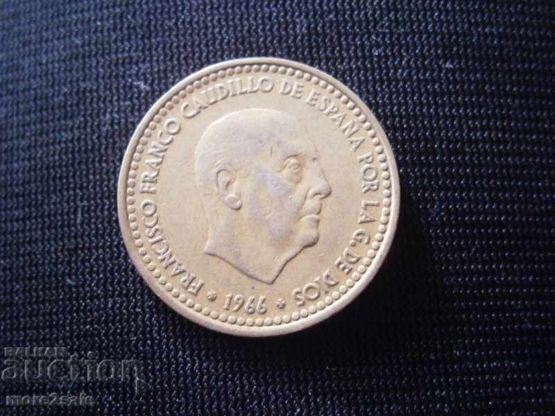 1 WHITE SPAIN 1966 YEAR OF THE COIN / 5 with price 0.40 BGN | € 0.20