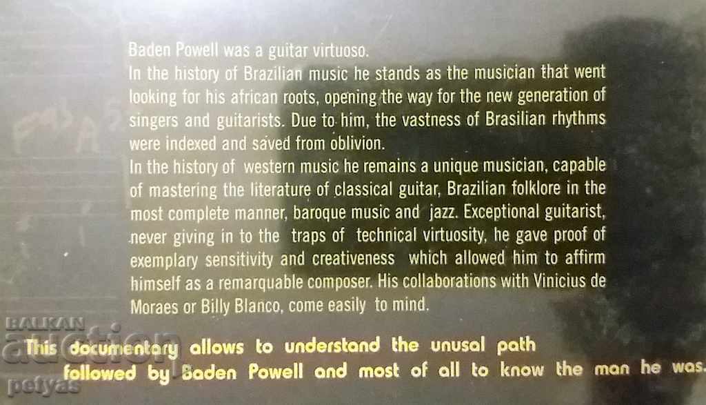 Аукцион DVD- BADEN POWELL-VELHO AMIGO - Класическа китара dvd Аукцион DVD- BADEN POWELL-VELHO AMIGO - Класическа китара dvd