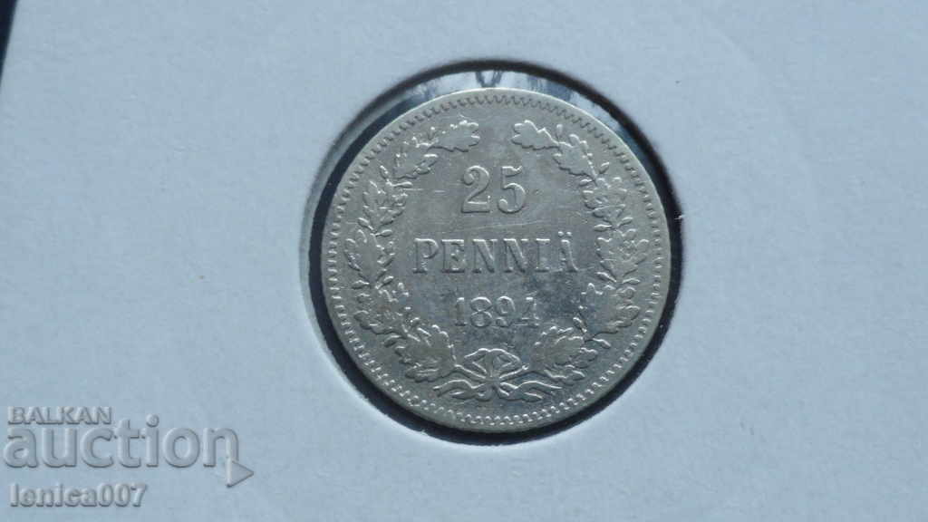 Russia (Finland) 1894. - 25 pennies