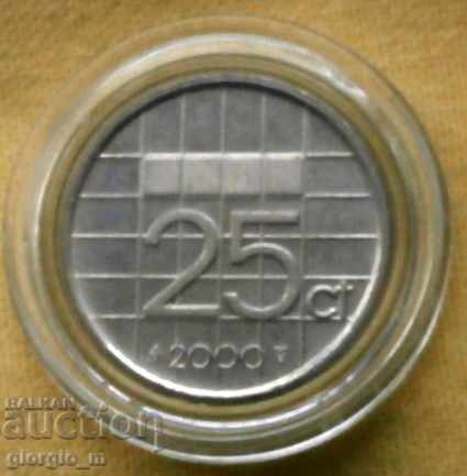 Нидерландия 25 цента 2000