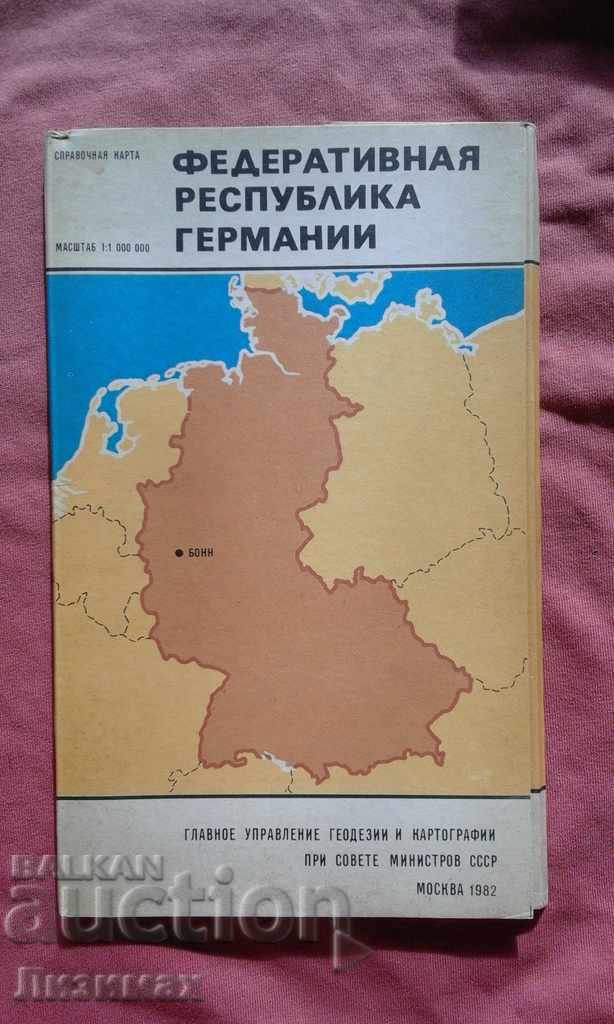Федеративная республика Германии. Справочная карта