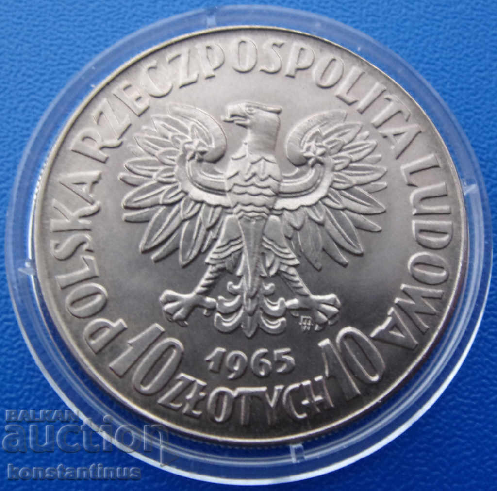 Polonia PROBA 10 Zloți 1965 500 de piese UNC Foarte rare cu preț € 84.36 | 164.99 BGN