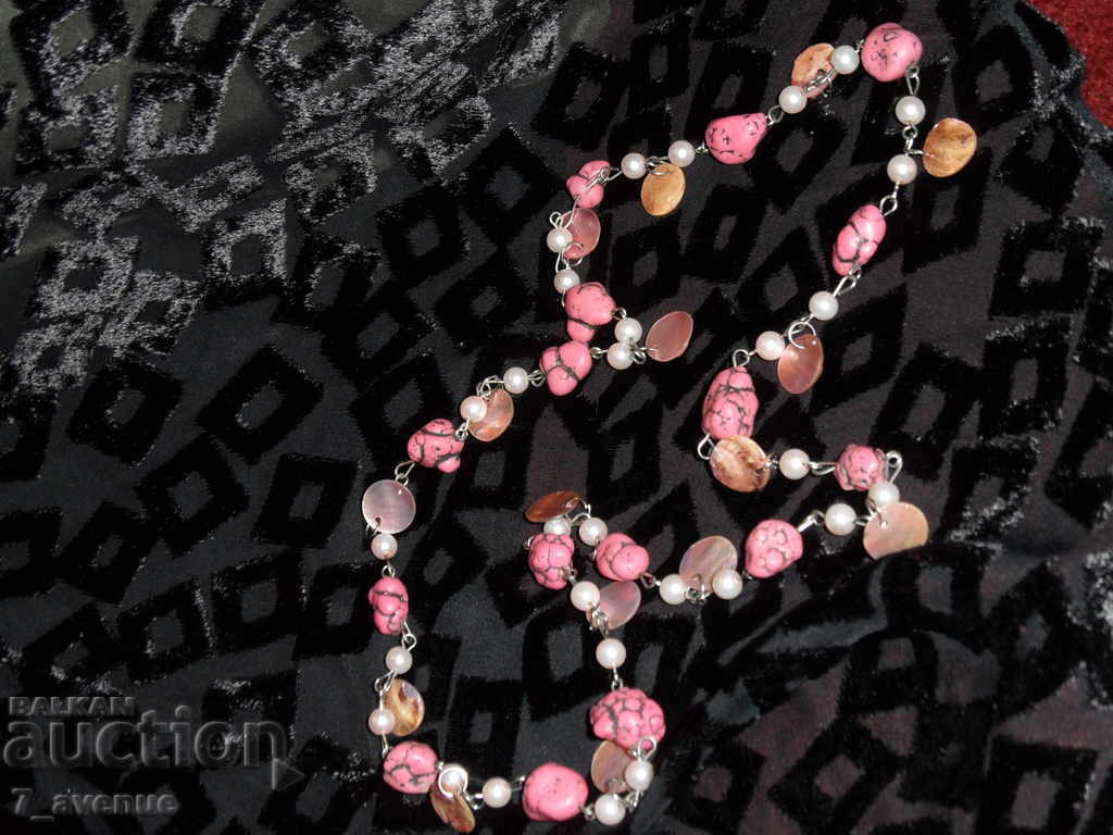 Κολιέ και Βραχιόλι με τυρκουάζ, μαργαριτάρια και, μ-α 70εκ, Υπέροχα! με τιμή 49.00 BGN | € 25.05 Κολιέ και Βραχιόλι με τυρκουάζ, μαργαριτάρια και, μ-α 70εκ, Υπέροχα! με τιμή 49.00 BGN | € 25.05