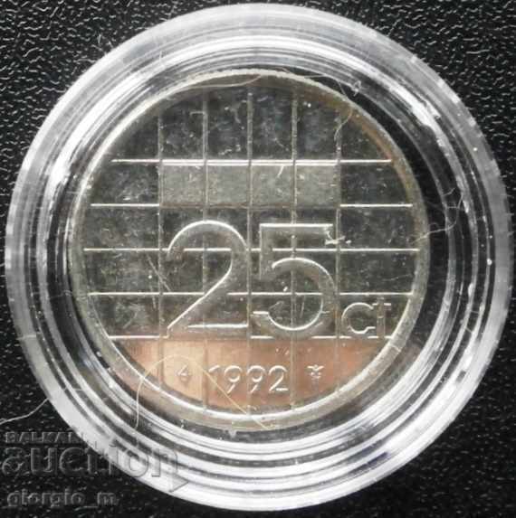 Нидерландия 25 цента, 1992