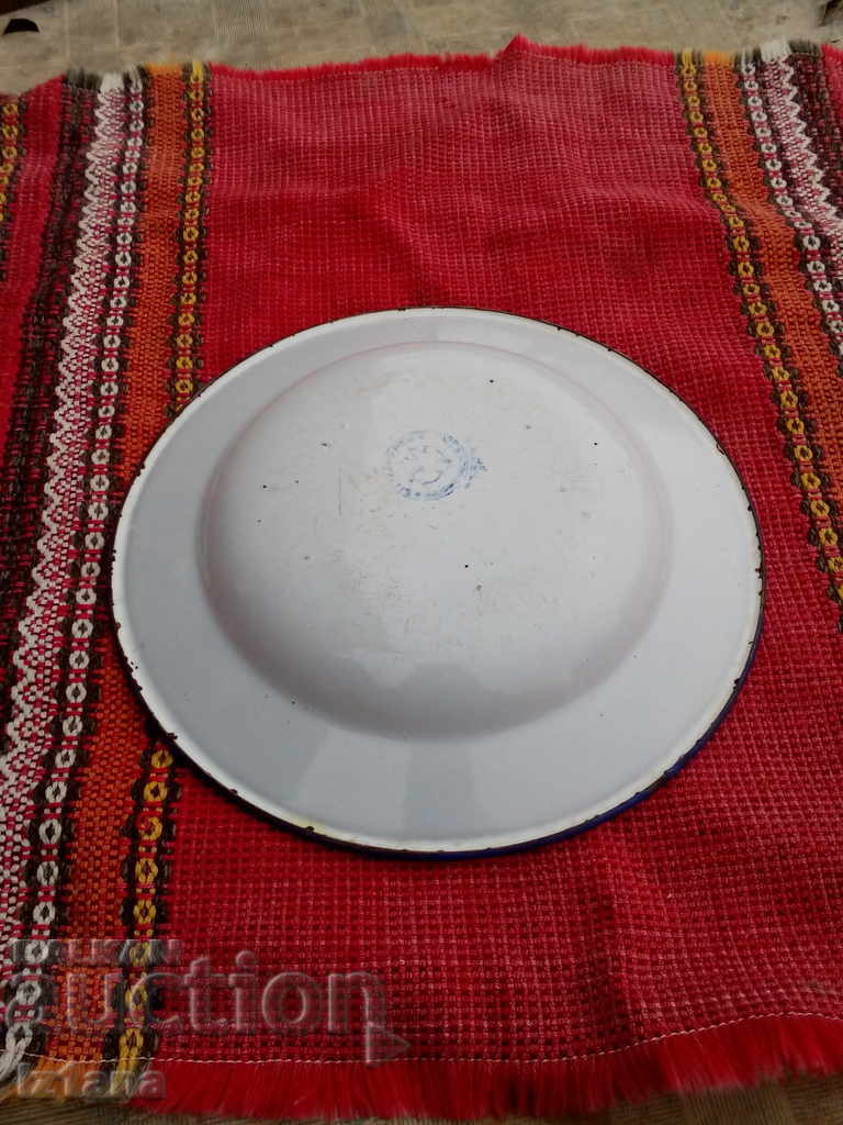 Auction Old enamel bowl Auction Old enamel bowl