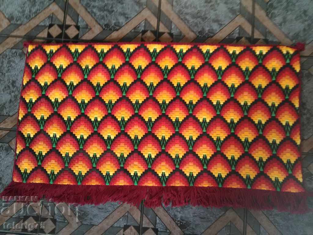 Old Bulgarian Hand Made Fabric Pano / Gobelin / Rug