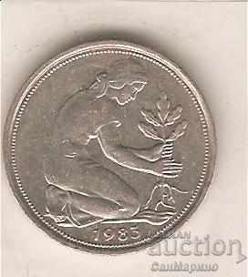 GFR 50 pfennig 1983 F with price 1.20 BGN | € 0.61 GFR 50 pfennig 1983 F with price 1.20 BGN | € 0.61