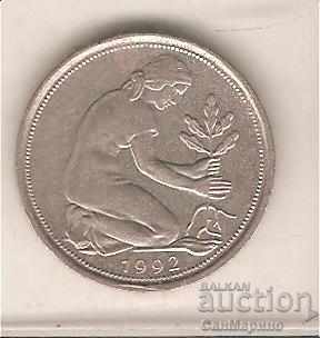 GFR 50 pfennig 1992 F with price 1.20 BGN | € 0.61 GFR 50 pfennig 1992 F with price 1.20 BGN | € 0.61