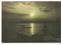 Картичка  България  Русе Залез слънце на река Дунав 1*