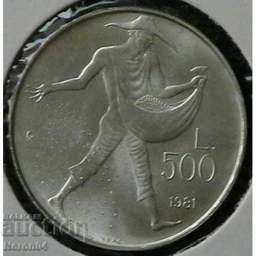 500 liras 1981 San Marino
