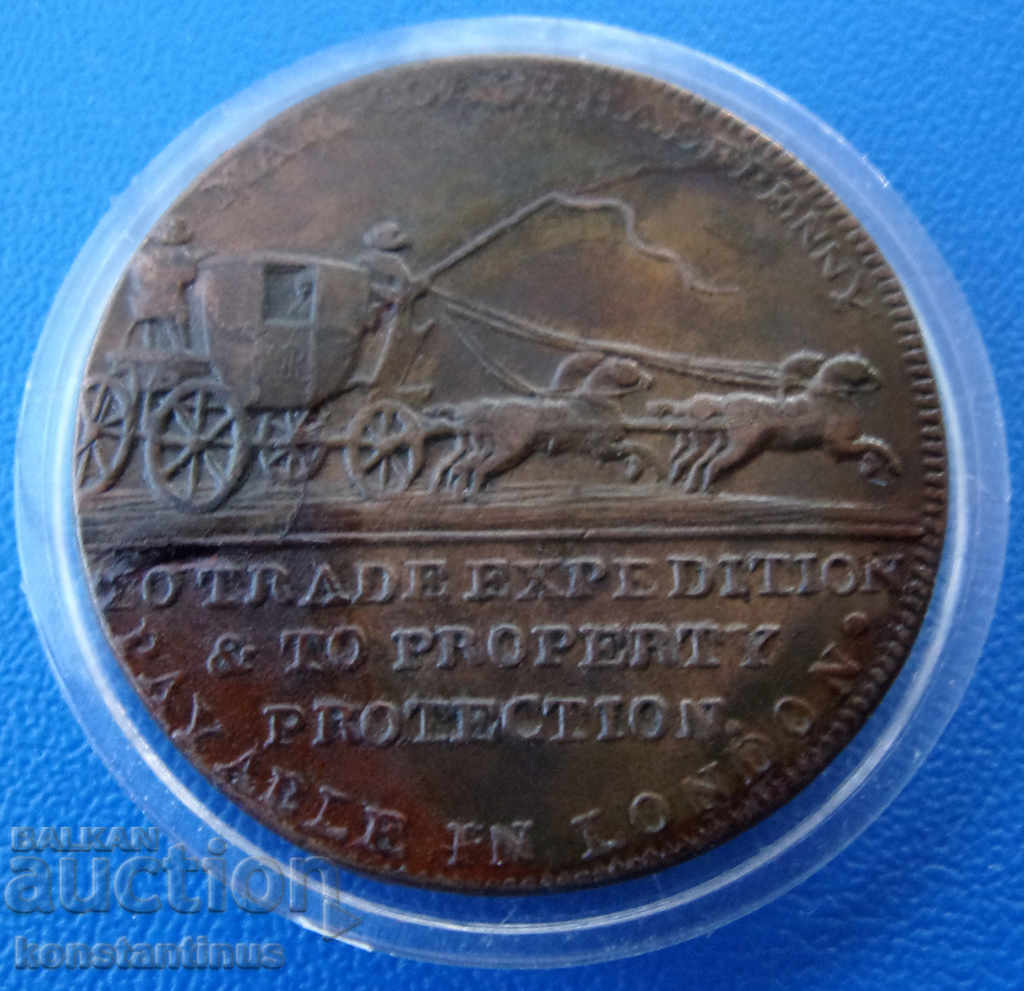 Лондонска Поща   ½   Пени   1794  Rare