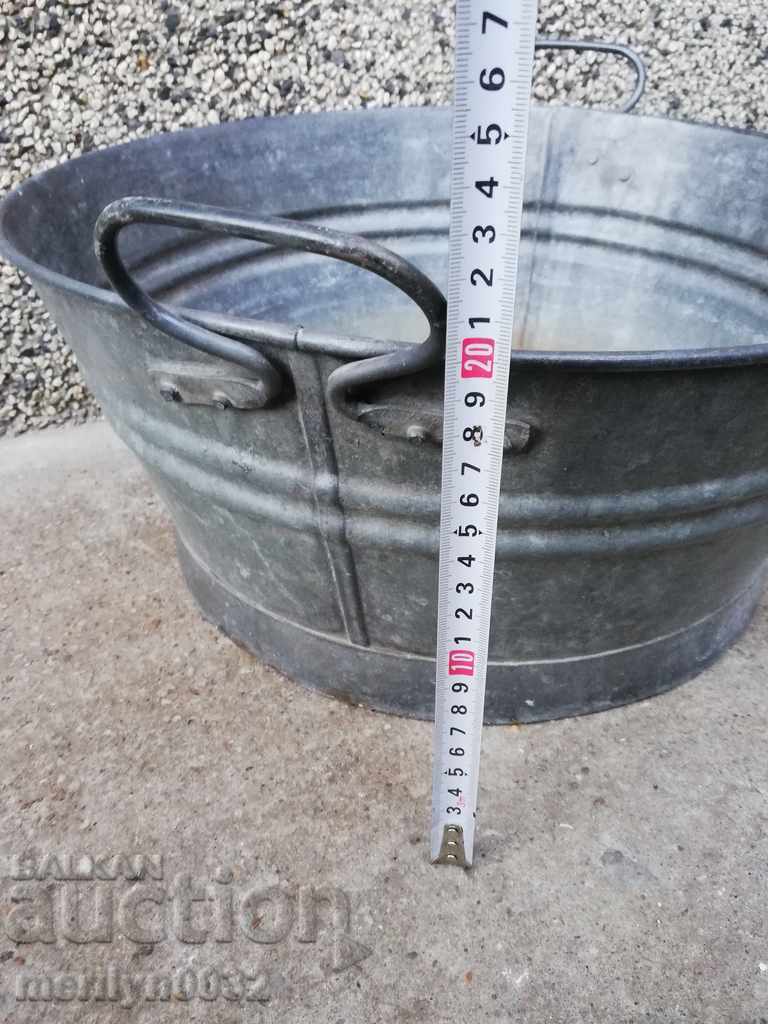 An old galvanized basin, a trough, a household pot - 6