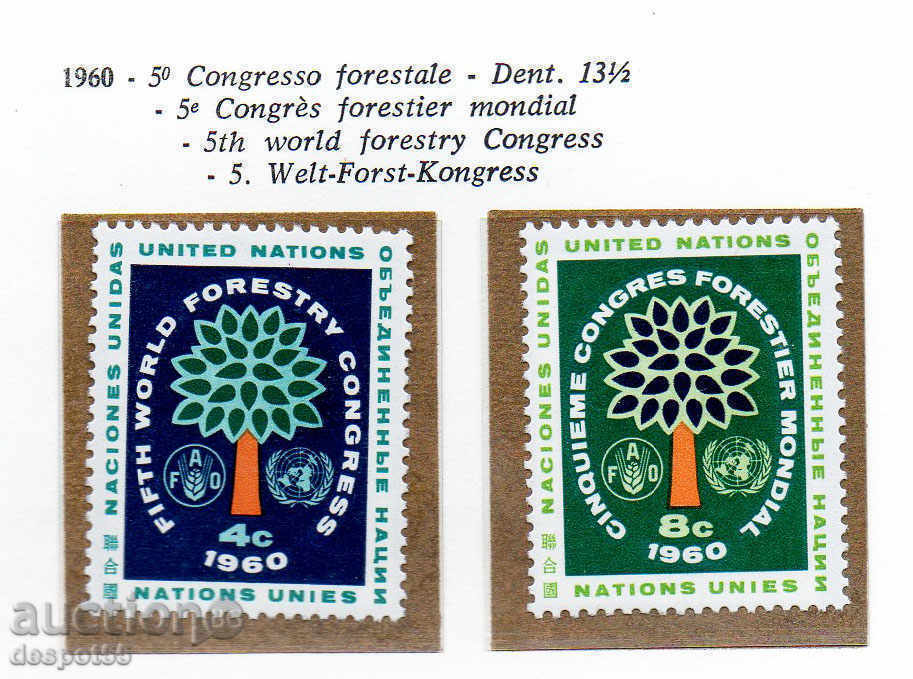 1960 United Nations - New York. 5-lea Congres Mondial pentru silvicultură, Seattle