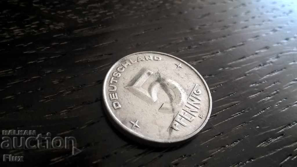 Монета - Германия - 5 пфенига | 1953г.; серия Е