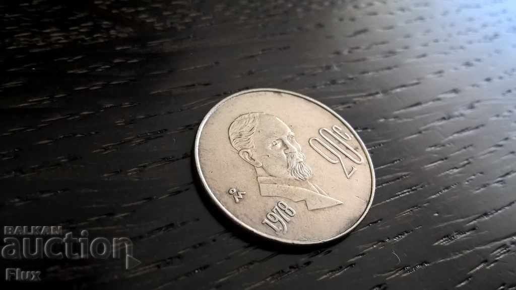 Монета - Мексико - 20 цента | 1978г.