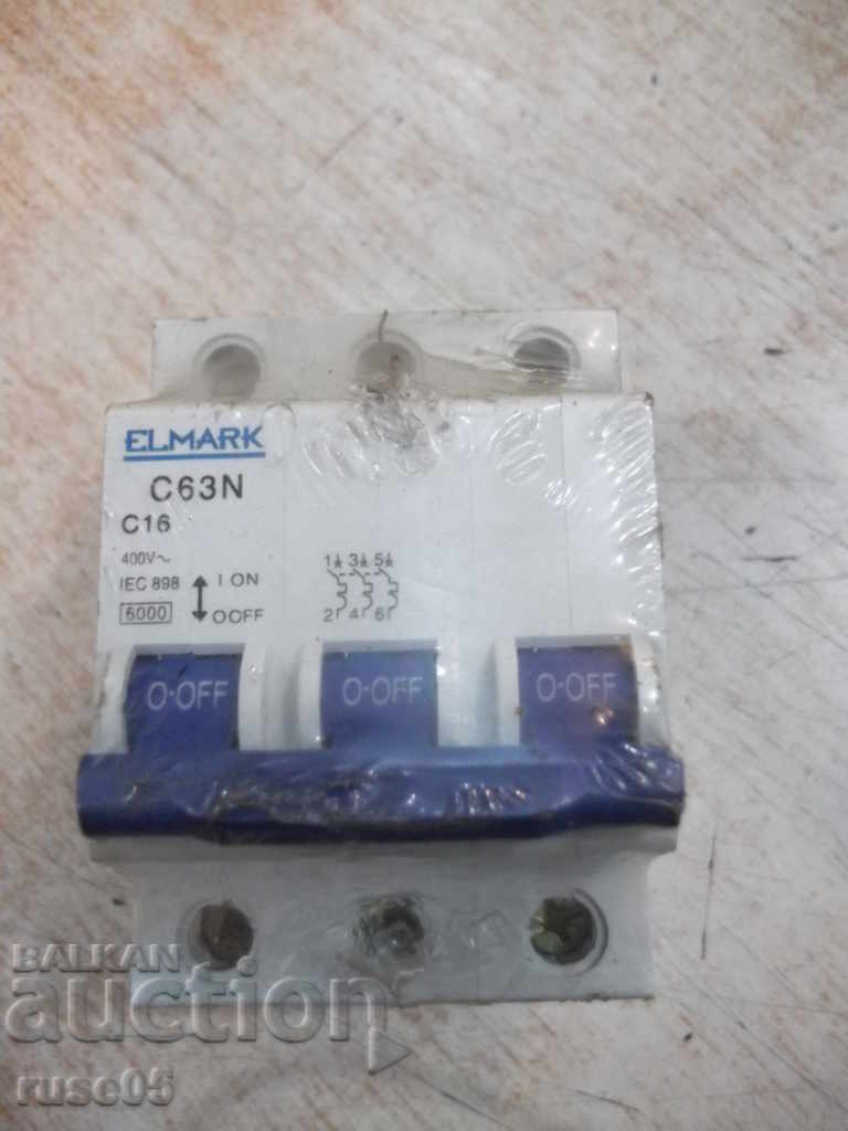 Circuit breaker "ELMARK - C63N C16" with price 20.00 BGN | € 10.23 Circuit breaker "ELMARK - C63N C16" with price 20.00 BGN | € 10.23