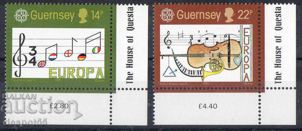 1985. Guernsey (GB). Anul european al muzicii.
