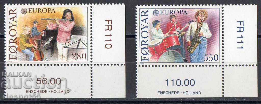 1985. Фарьорските острови. Европейска година на музиката.