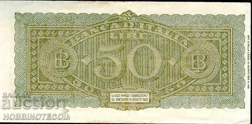 ITALY ITALY 50 pounds issue - issue 1943 - 1944 - 2 with price 39.00 BGN | € 19.94 ITALY ITALY 50 pounds issue - issue 1943 - 1944 - 2 with price 39.00 BGN | € 19.94