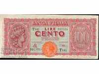 ITALIA ITALIA număr de 100 de lire sterline - număr 1943 - 1944