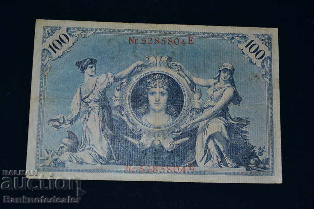 Germany 100 Mark 1908 Pick 34 Ref 5804 with price 5.00 BGN | € 2.56 Germany 100 Mark 1908 Pick 34 Ref 5804 with price 5.00 BGN | € 2.56