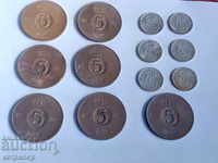 5  и 10 йоре Швеция лот 13 монети