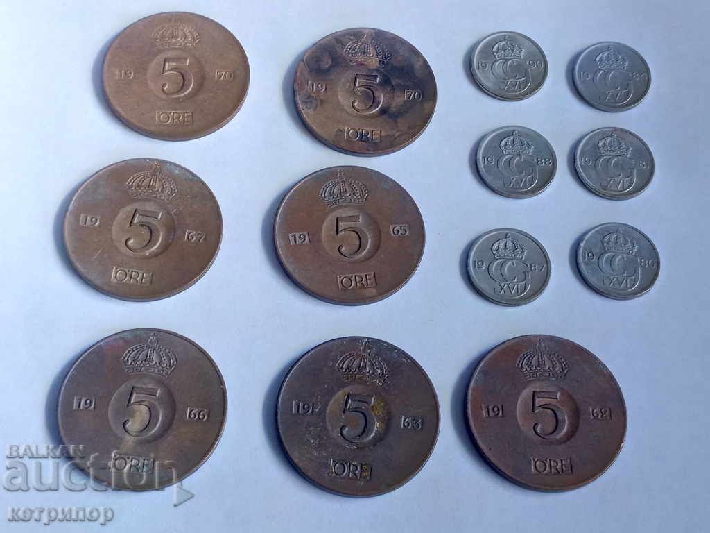 5 and 10 yore Sweden lot 13 coins with price 7.99 BGN | € 4.09 5 and 10 yore Sweden lot 13 coins with price 7.99 BGN | € 4.09