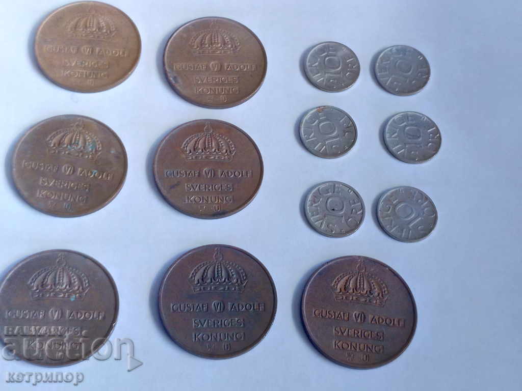 Auction 5 and 10 yore Sweden lot 13 coins Auction 5 and 10 yore Sweden lot 13 coins