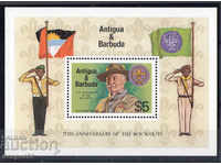 1982. Antigua și Barbuda. 75 de ani de la mișcarea Scout. Block.
