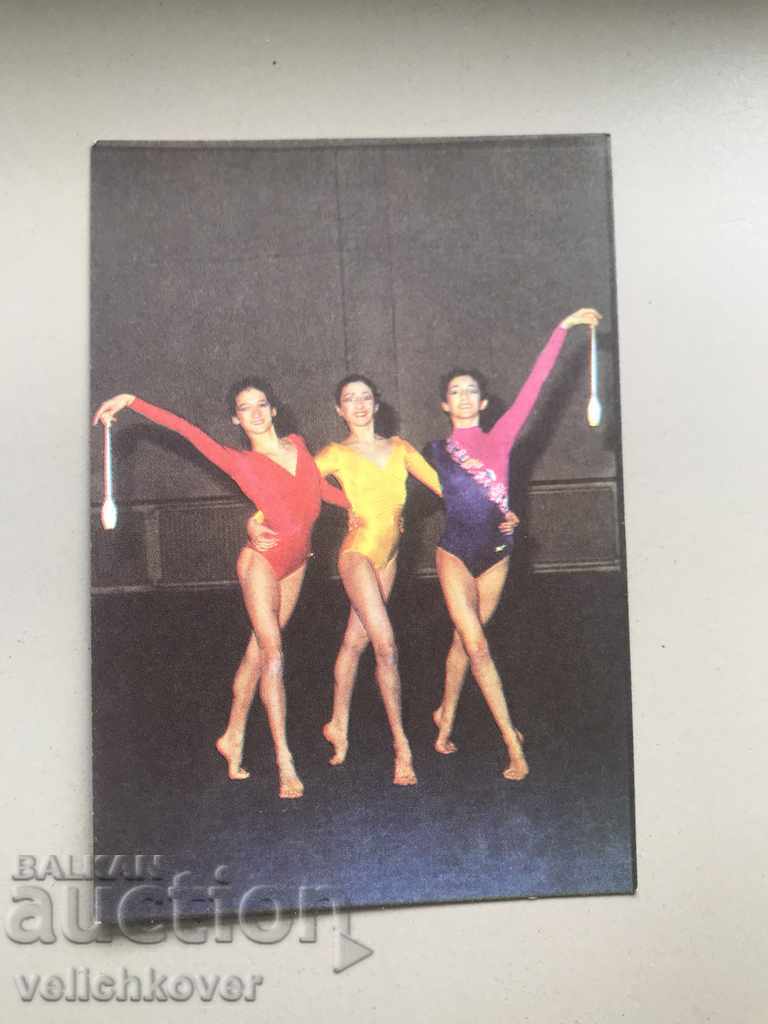 24804 календарче златни момичета гимнастички 1985 Спорт Тото