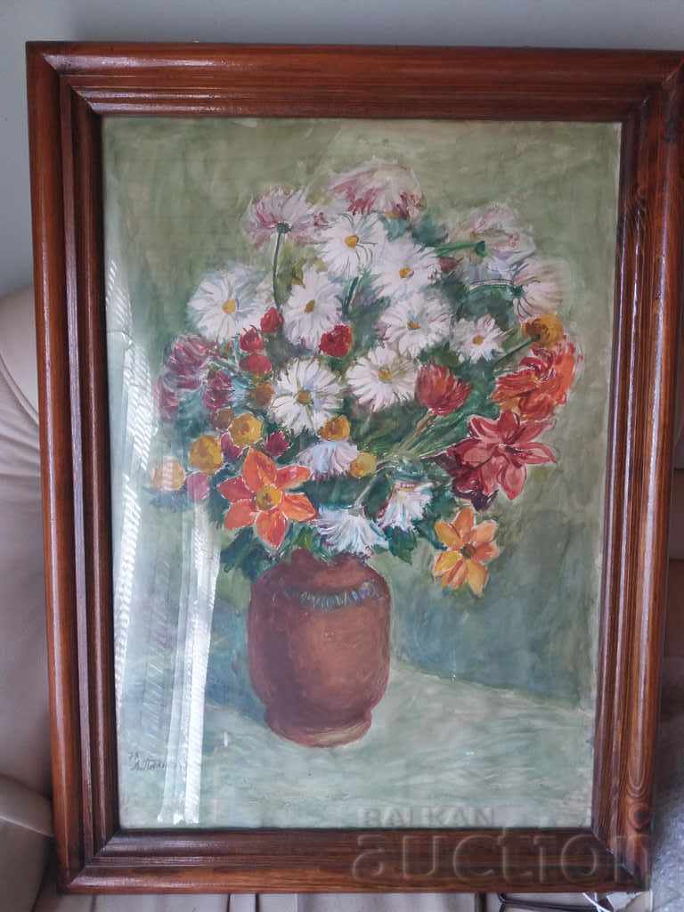 Lyuba Palikarova old painting mixed technique 1975. with price 3250.00 BGN | € 1661.70 Lyuba Palikarova old painting mixed technique 1975. with price 3250.00 BGN | € 1661.70