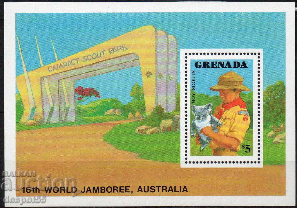 1988. Grenada. World Scout Jamboree - Australia. Block.