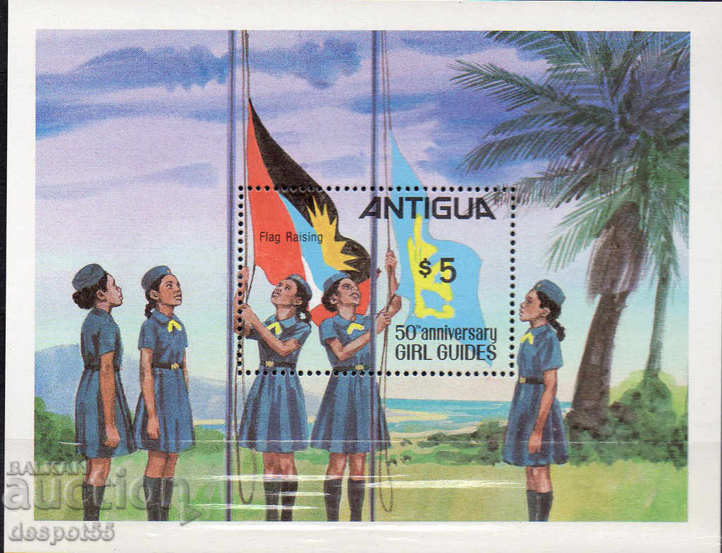1981. Antigua. Mișcarea de 50 de ani de cercetași a fetelor. Block.