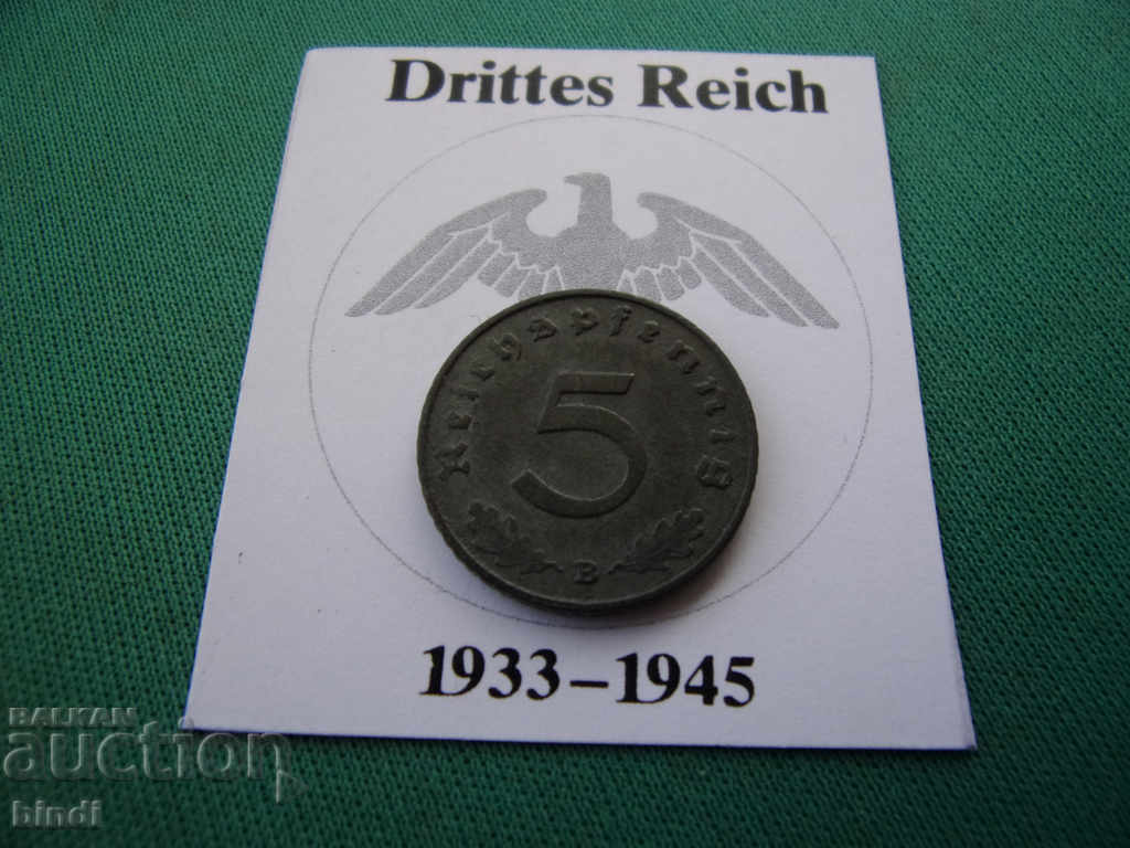 Germania III Reich 5 Pfennig 1940 În Viena Rare Monede cu preț € 2.63 | 5.14 BGN Germania III Reich 5 Pfennig 1940 În Viena Rare Monede cu preț € 2.63 | 5.14 BGN