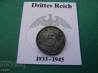 Germania III Reich 5 Pennig 1942 O rară monedă din Berlin