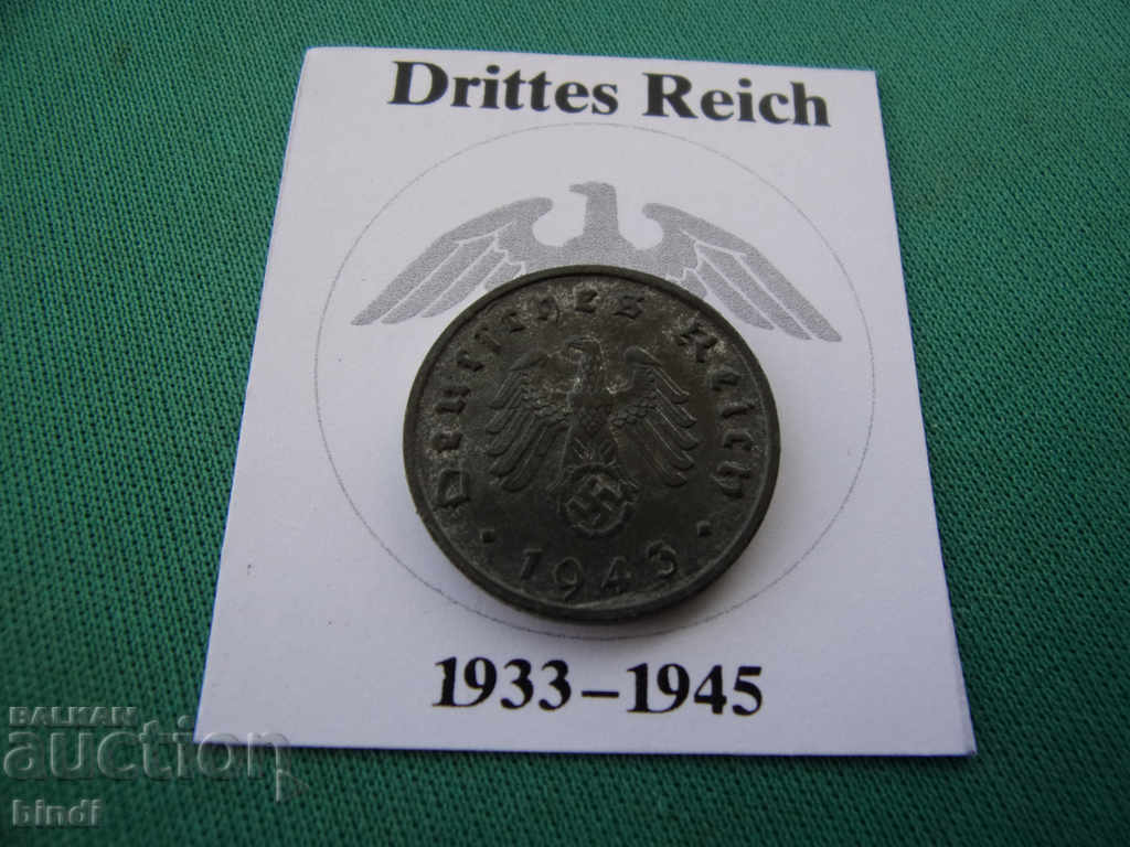 Германия III Rайх 10 Пфенниг 1943 F Щутгарт Рядка Монета с цена € 3.14 | 6.14 лв. Германия III Rайх 10 Пфенниг 1943 F Щутгарт Рядка Монета с цена € 3.14 | 6.14 лв.