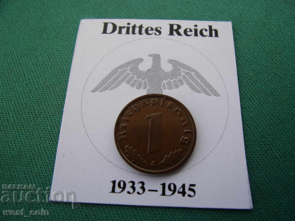 Germania III Reich 1 Pfennig 1937 A Berlin UNC cu preț € 2.63 | 5.14 BGN