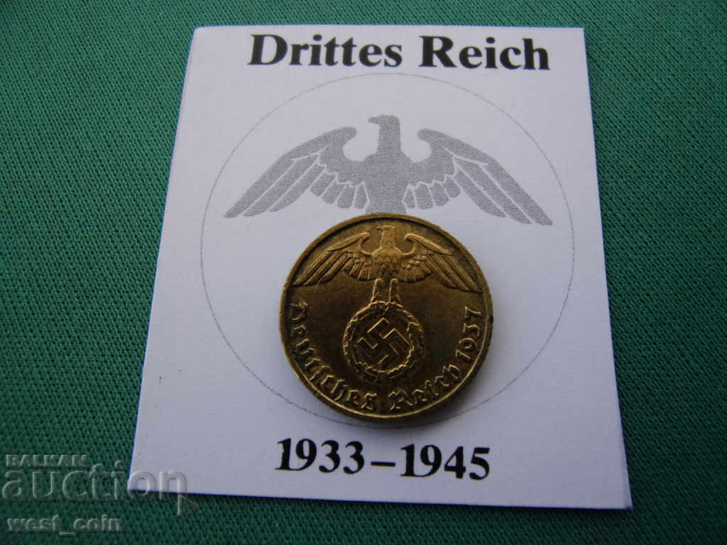 Germany III Reich 5 Pennig 1937 J Hamburg