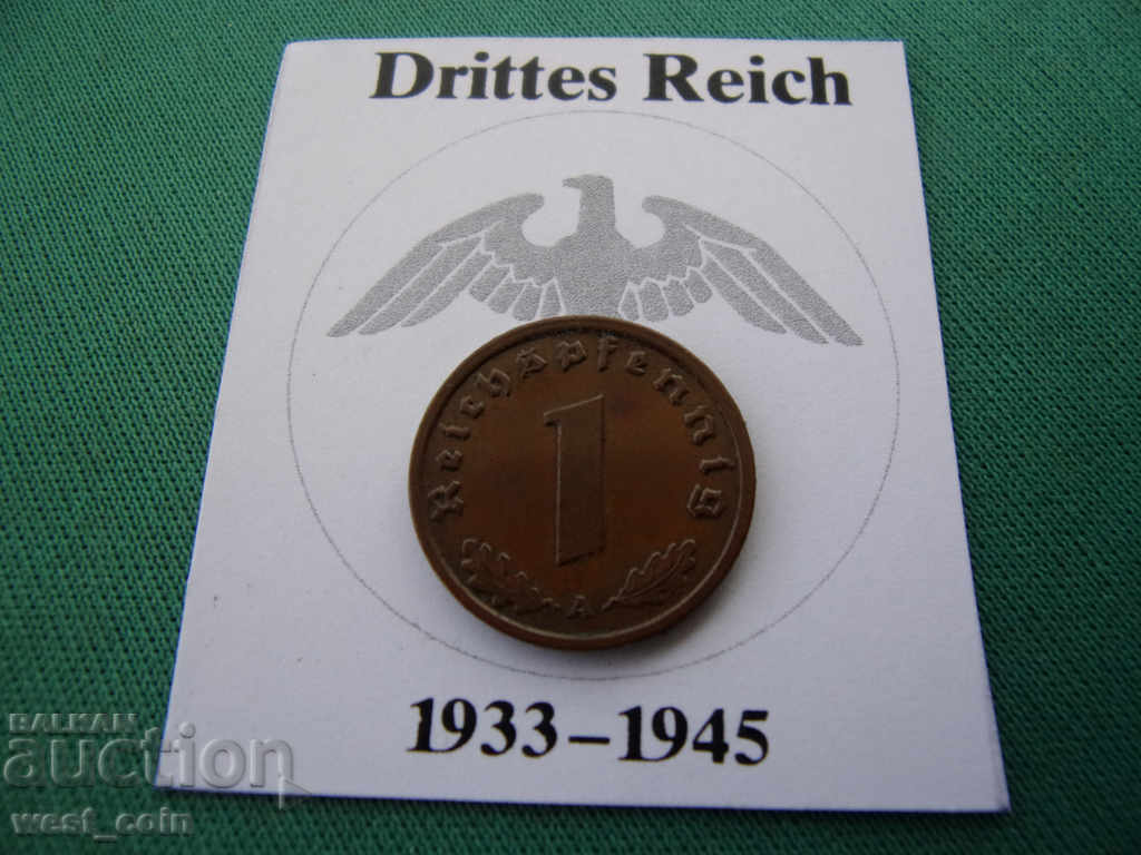 Germania III Reich 1 Pfennig 1939 A Berlin UNC cu preț € 2.63 | 5.14 BGN