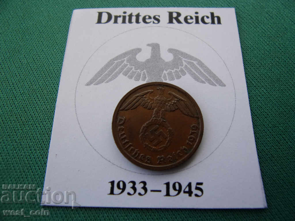 Germania III Reich 1 Pfennig 1939 A Berlin UNC