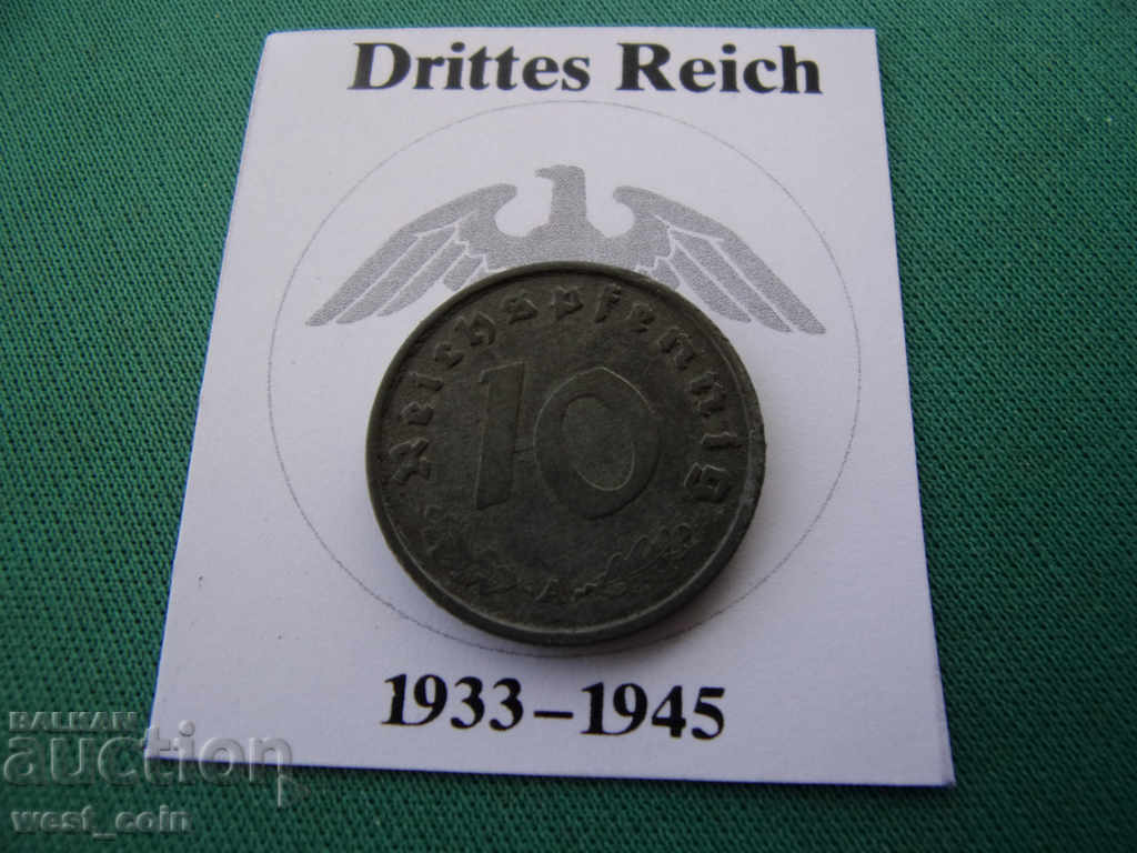 Germania III Reich 10 Pfennig 1941 A Berlin UNC cu preț € 2.63 | 5.14 BGN