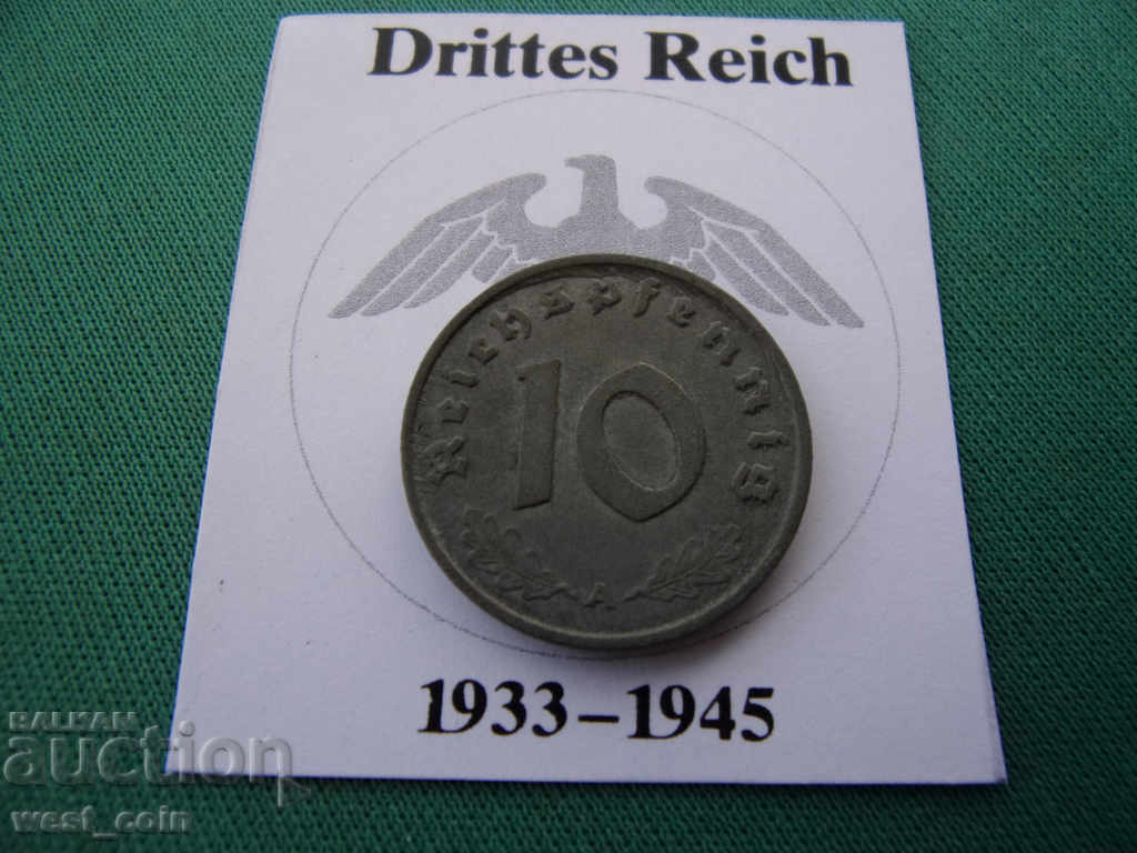 Germania III Reich 10 Pfennig 1942 A Berlin UNC cu preț € 2.63 | 5.14 BGN
