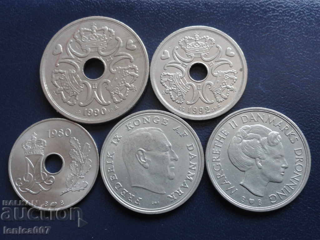 Auction Denmark - Lot coins (5 pieces) Auction Denmark - Lot coins (5 pieces)