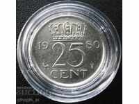 Нидерландия 25 цента 1980