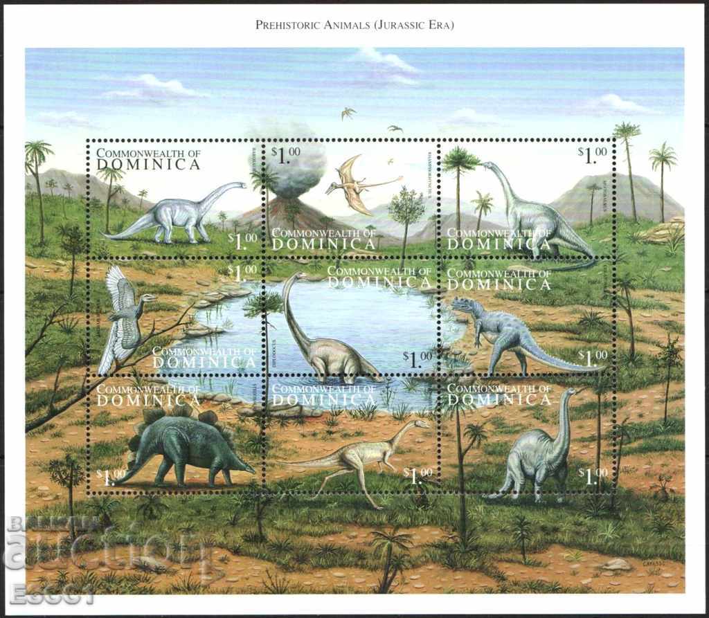 Pure brands in a small leaf Fauna Dinosaur 1999 from Dominica