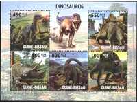 Чисти марки в малък  лист  Фауна Динозаври 2010 Гвинея Бисау