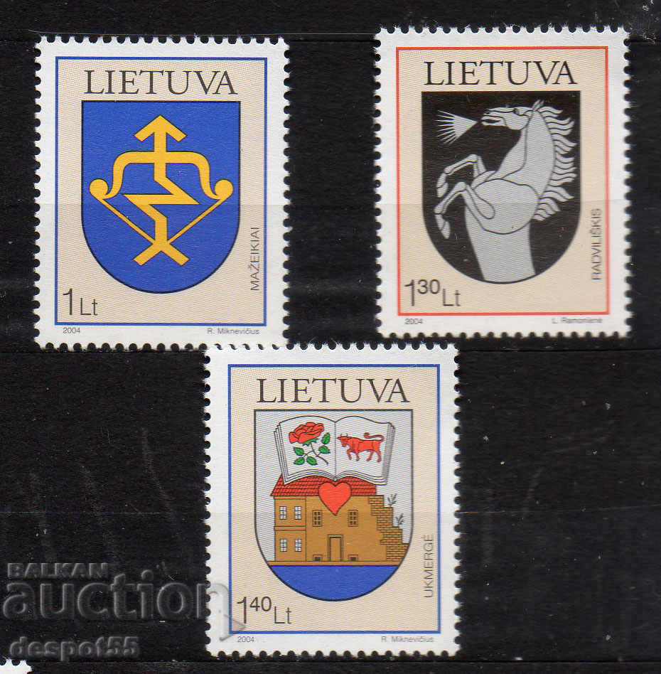 2004. Литва. Градски гербове.