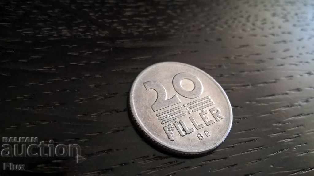 Монета - Унгария - 20 филера | 1980г.